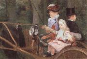 Mary Cassatt A Woman and Child in the Driving Seat oil on canvas